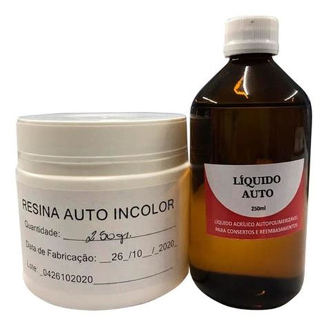 Resina Auto Polimerizante Incolor Gr Ml Kit Udb Odonto