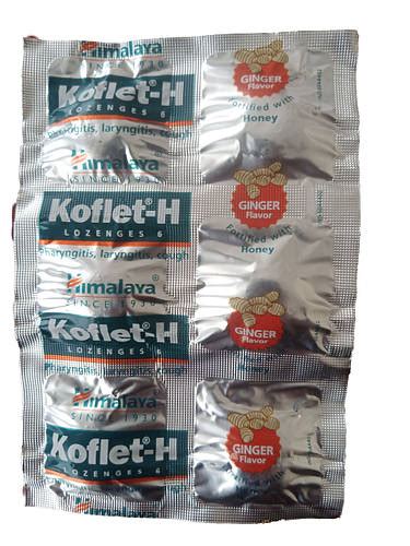 Купити Кофлет, Koflet, 6 шт., льодяники з імбиром проти кашлю Хімалая ...