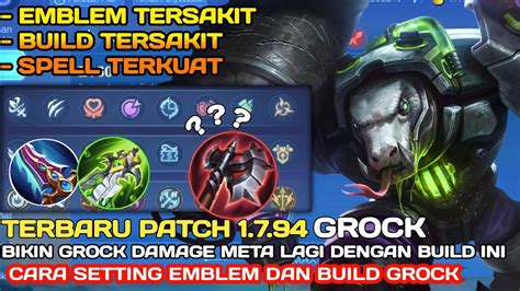 CARA SETTING EMBLEM DAN BUILD GROCK DAMAGE TERSAKIT 2023 GROCK ONE