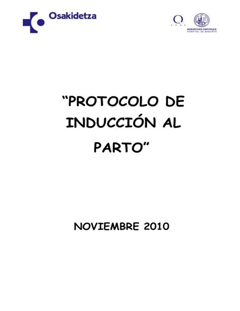 PROTOCOLO DE INDUCCION AL PARTO