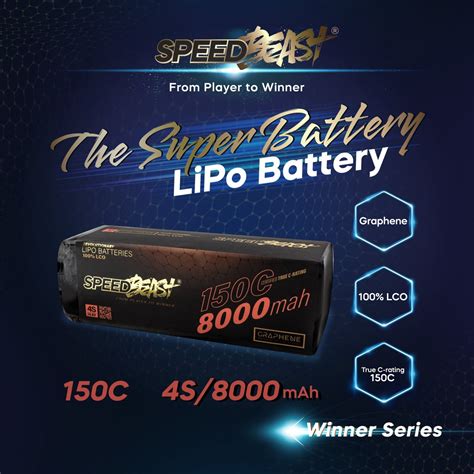 SpeedBeast Graphene 4S 14 8V 8000mAh 150C 300C LCO Lipo Battery With 3