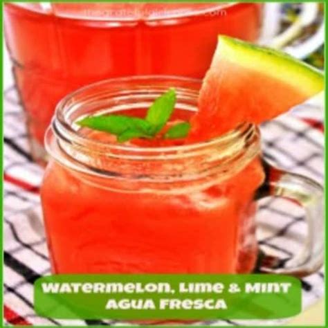 Watermelon Agua Fresca W Lime And Mint The Grateful Girl Cooks