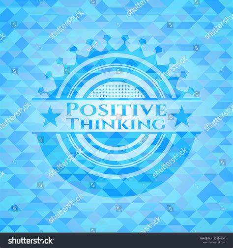 Positive Thinking Sky Blue Emblem Triangle Stock Vector Royalty Free