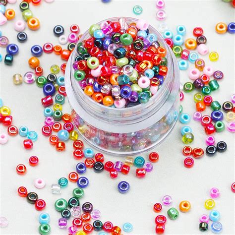 Glass Seed Beads Supplies Kit Pcs Mm Small Craft Seed Beads