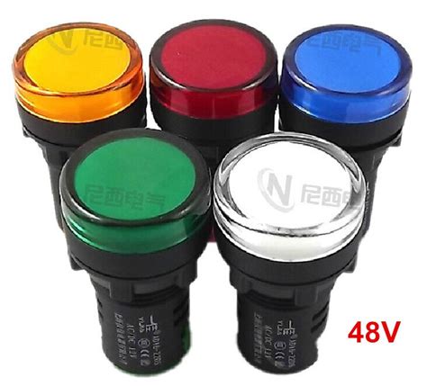 Pcs Lot Mm Ac Dc V Panel Indicate Led Signal Light Brightness