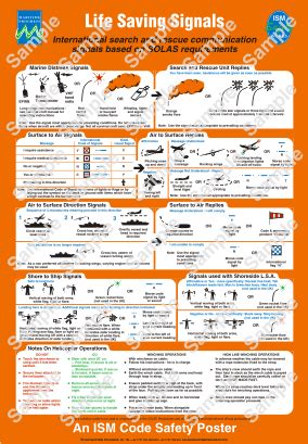 Maritime Progress Uk Wv Safety Poster For Life Saving Signals