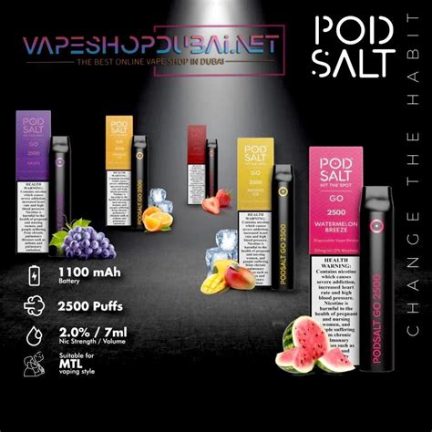 POD SALT GO DISPOSABLE 2500 PUFFS 20MG Best Vape Store UAE Online