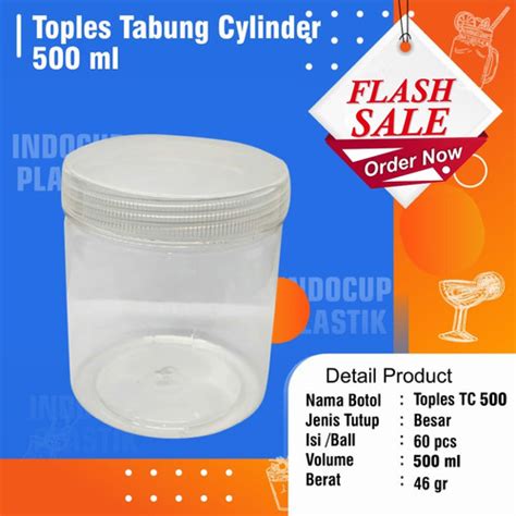 Jual Toples Tabung Ml Plastik Toples Tabung Silinder Ml Kota