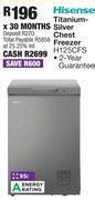 Hisense 95l Titanium Silver Chest Freezer H125cfs Offer At OK Furniture