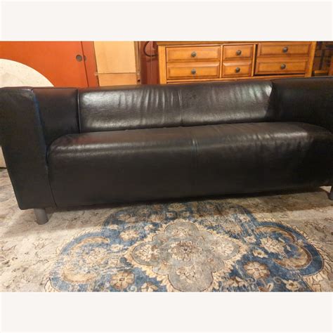 Ikea Black Leather Sofa Aptdeco