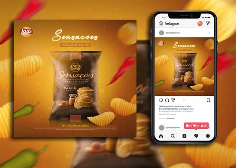 Lays Chips Social Media Post Design Behance