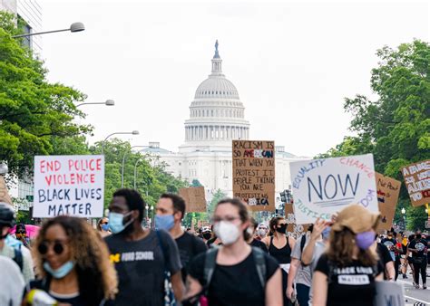 George Floyd protests: crowds gather in Washington, DC