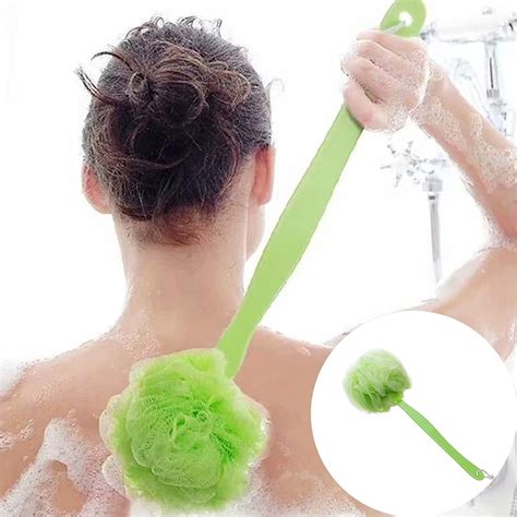 Trianu Long Handle Loofah Back Scrubber Soft Nylon Mesh Bath Sponge