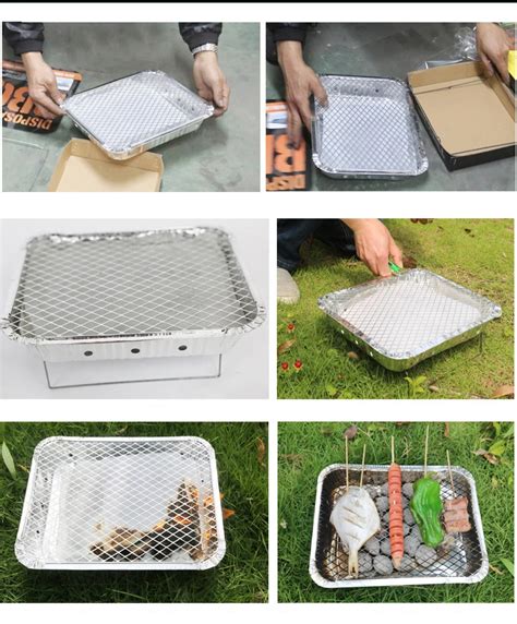 Aluminum Foil Cheap Quick Light Grill One Time Use Instant Bbq Grill