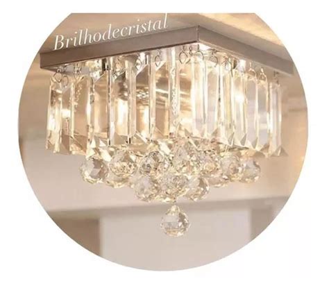 Lustre Plafon De Cristal Leg Timo K X Cm Cor Prateado V V