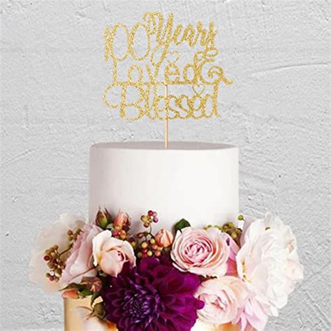 Years Loved Blessed Cake Toppers Th Birthday Party Decor