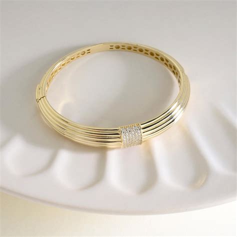 Gold Bangle Bracelet 14ksolid Gold Oval Bangle Bracelet Gold Etsy