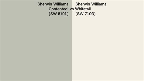 Sherwin Williams Contented Vs Whitetail Side By Side Comparison