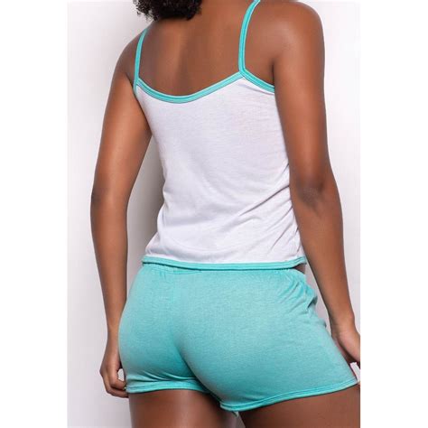 Baby Doll Conforto Em Malha Azul Claro Variado G Compra Facil Lingerie