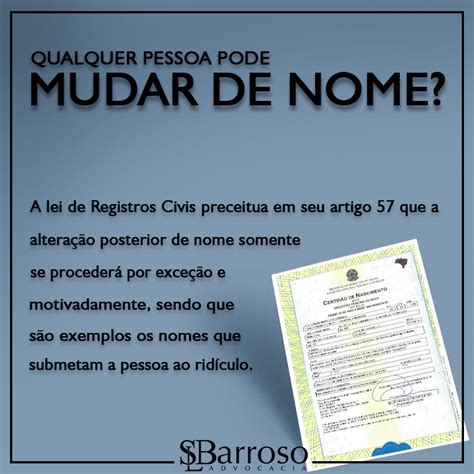 Quais são os critérios para alterar um nome e quem pode fazê lo