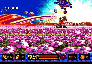 Screenshot Of ToeJam Earl In Panic On Funkotron Genesis 1993