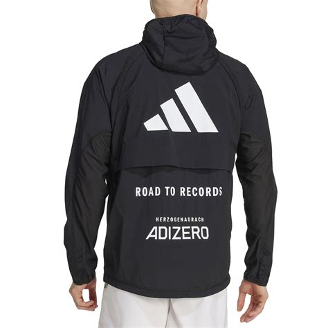 adidas Road To Records Unisex Running Jacket - Black