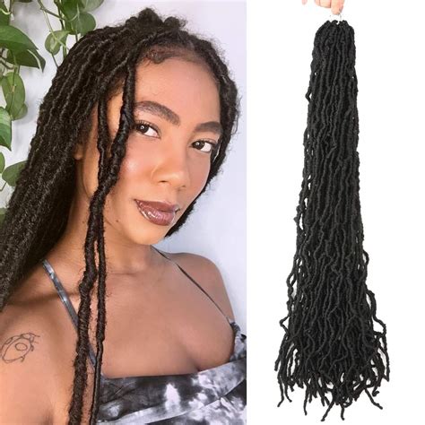 Buy Hua Mian Li Nu Faux Locs Crochet Hair Pre Looped Inch Super Long