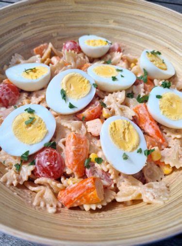 Salade De Pâtes Au Surimi Et Oeufs Durs Recette Facile