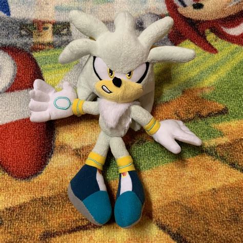 Sonic The Hedgehog SILVER Plush Toy TOMY 2018 8 Rare Sega Values MAVIN