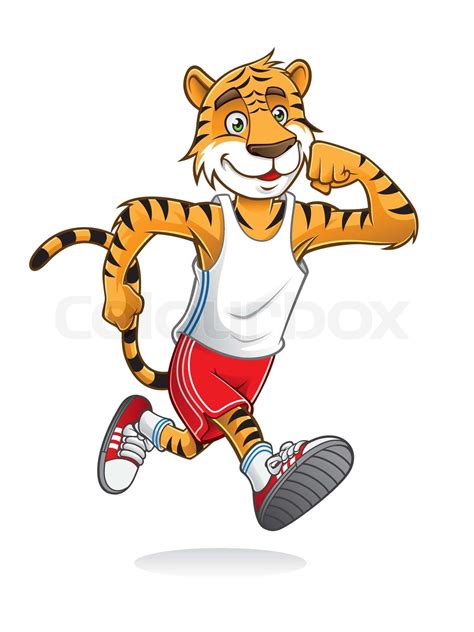 Tiger Runner Stock Vector Colourbox