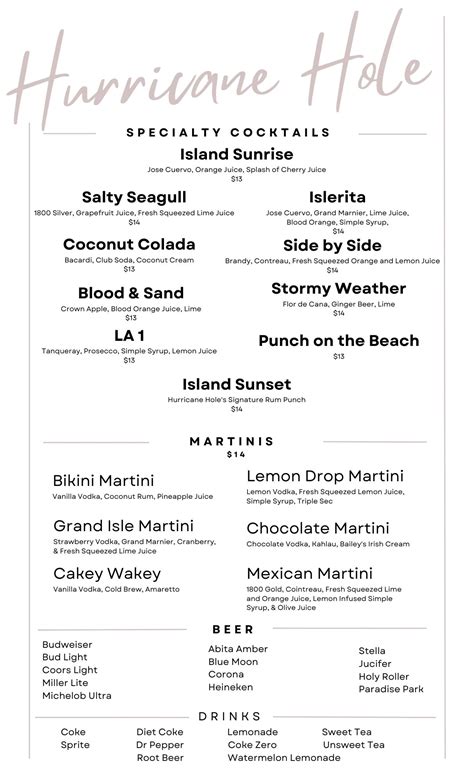 Dining & Cocktails | Hurricane Hole