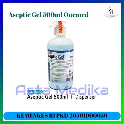 Jual Aseptic Gel Hand Sanitizer 500ml Dispenser OneMed Free Packing