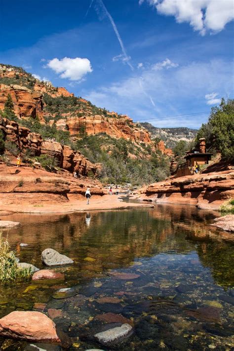 Slide Rock State Park In Oak Creek Canyon Arizona Stock Image Image