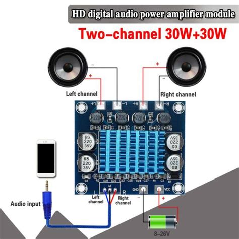 TPA3110 30w 30w Power Subwoofer Bluetooth Amplifier Board Sound Class D