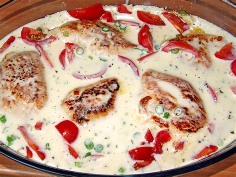 Mozzarella H Hnchen In Basilikum Sahnesauce Rezept Mit Bild