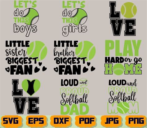 Softball Svg Softball Svg Bundle Sport Svg Softball Mom Etsy