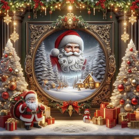 Premium Photo | A christmas scene with santa claus