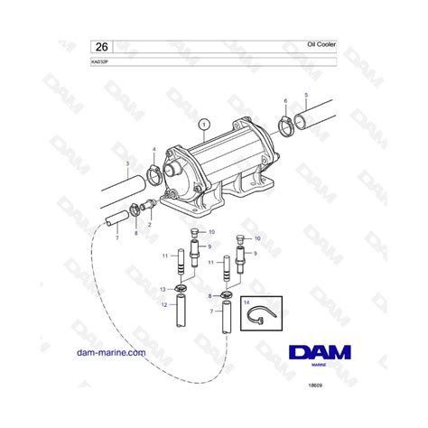 Volvo Penta KAD32P Oil Cooler DAM Marine