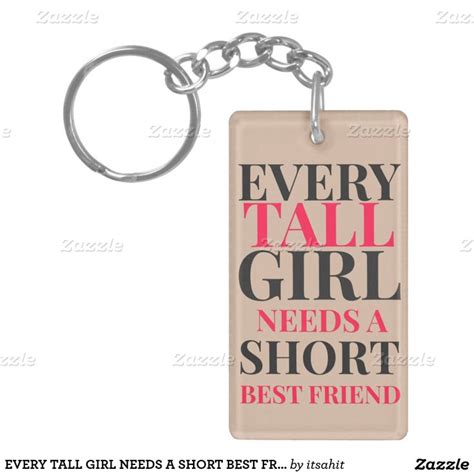 Your Custom Rectangle Double Sided Keychain Tall Girl Good Good