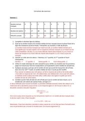 Exercices Et Corrig S De Statistique Descriptive Niveau Pdf