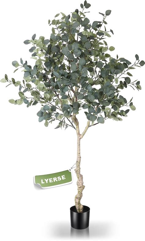 Amazon Fogein Artificial Eucalyptus Tree 6Ft Tall Fake Potted Tree