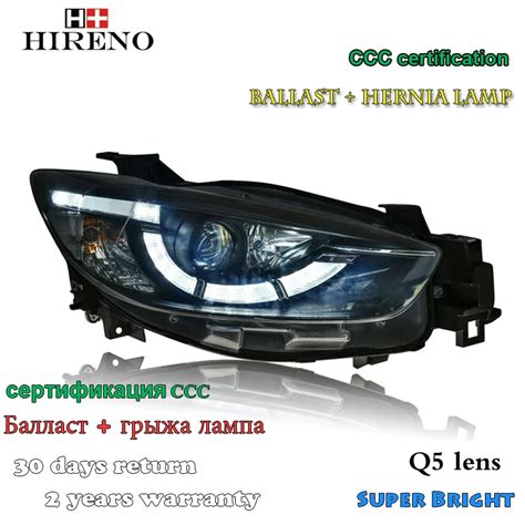 Hireno Headlamp For Mazda Cx Headlight Assembly Led Drl