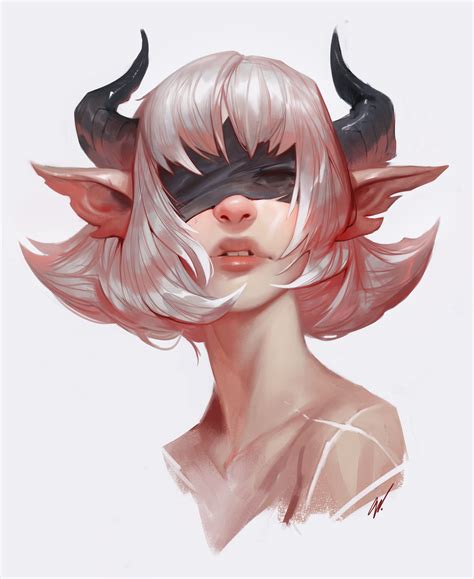 Demon Girl Digital Art Girl Digital Painting