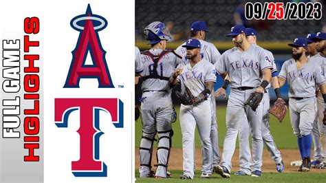 Los Angeles Angels Vs Texas Rangers Full Game Highlights Today