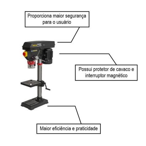 Furadeira De Bancada FSB 16P Pratika HP 1 2 Schulz
