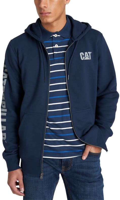 Caterpillar Mens Foundation Logo Print Full Zip Hoodie Shopstyle