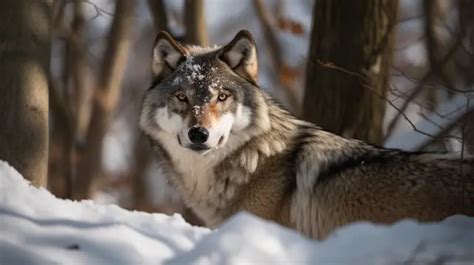 Wolf Pack Standing In Snow With Many Paws Up Background, Wolfpack ...