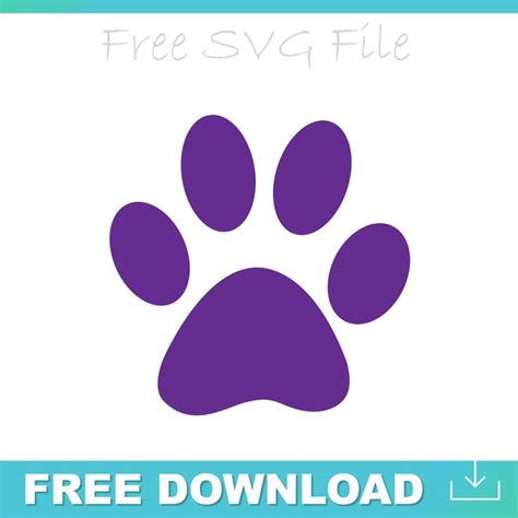 Purple Paw SVG - FREE | Paw print image, Paw print, Paw print clip art