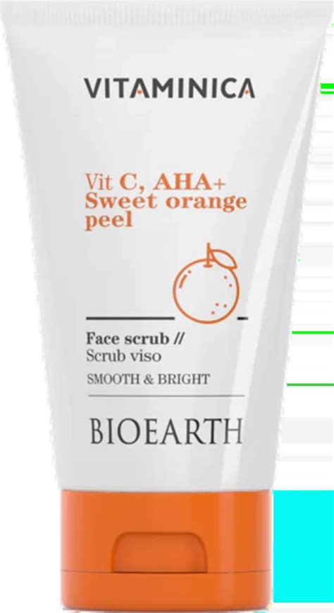 Bioearth Vitaminica Vit C Aha Sweet Orange Peel Face Scrub Ml