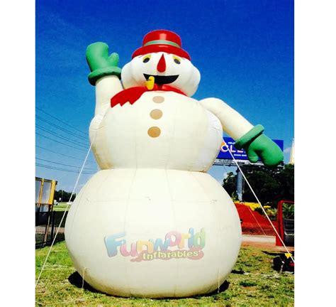 Gigante Publicidad Inflable De Navidad De Mu Eco De Nieve Inflable Para